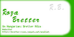 roza bretter business card