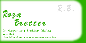 roza bretter business card